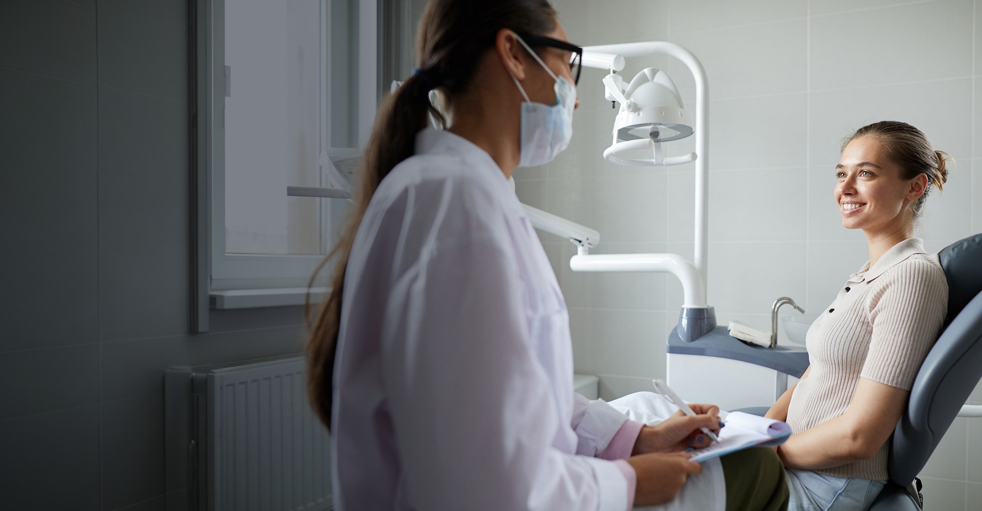 Woman dental clinic patient